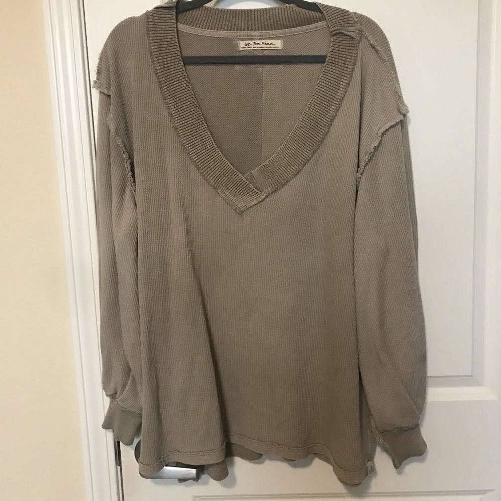 Free people oversized thermal top XS